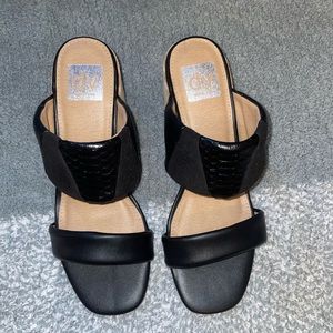 Dolce Vita Black Open Toe Mule